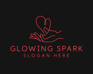 Hand Heart Care logo design