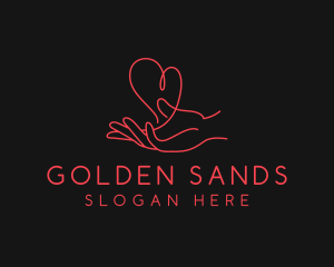 Hand Heart Care logo design