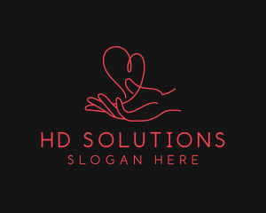 Hand Heart Care logo design