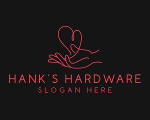 Hand Heart Care logo design