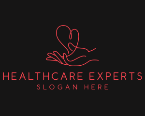 Hand Heart Care logo design