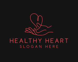 Hand Heart Care logo design