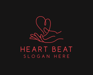 Hand Heart Care logo design