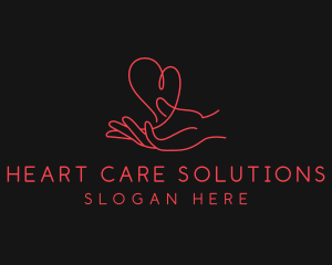 Hand Heart Care logo design