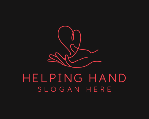 Hand - Hand Heart Care logo design