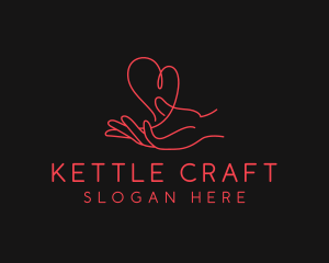 Hand Heart Care logo design