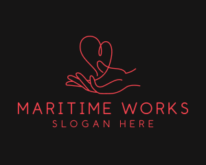 Hand Heart Care logo design