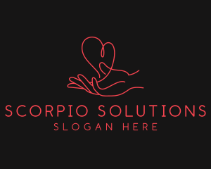 Hand Heart Care logo design