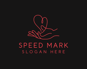 Hand Heart Care logo design