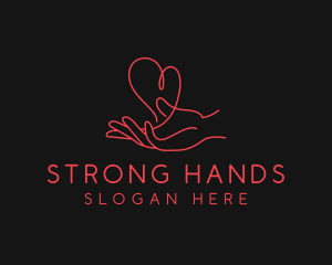 Hand Heart Care logo design