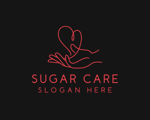 Hand Heart Care logo design