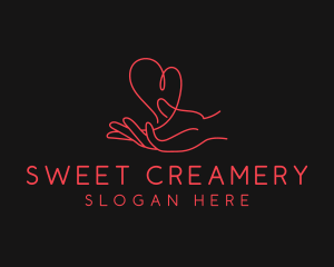 Hand Heart Care logo design