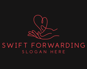 Hand Heart Care logo design