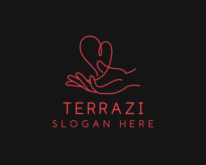 Hand Heart Care logo design