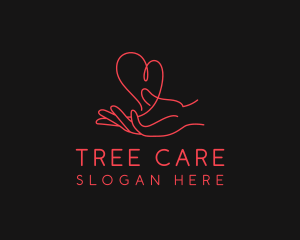 Hand Heart Care logo design