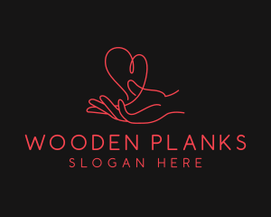 Hand Heart Care logo design