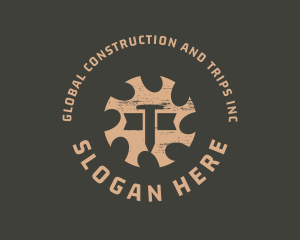 Carpentry Circular Saw Tools logo design