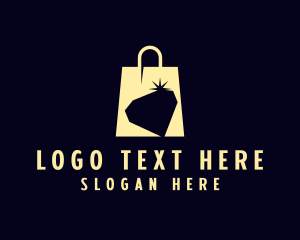 Shop - Jewelry Diamond Shopping Bag logo design