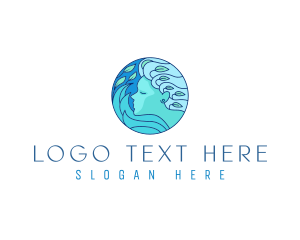 Goddess - Woman Ocean Goddess logo design