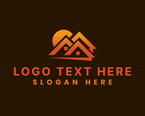 Roofing - Sun Roofing Property logo design