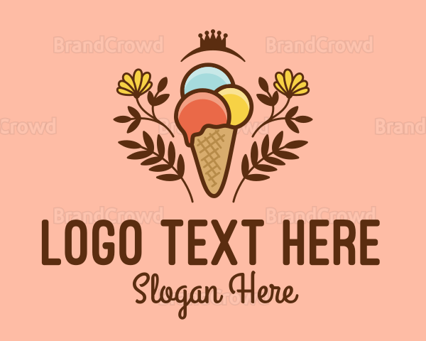 Flower Ice Cream Logo