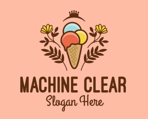 Ice Cream - Flower Ice Cream logo design