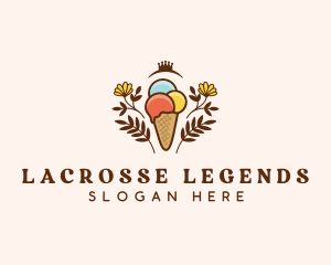 Flower Ice Cream  logo design