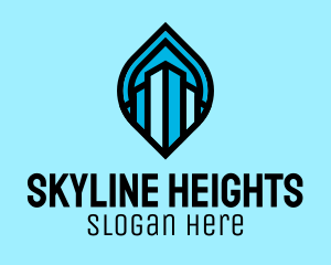 Skyscrapers - Blue Realty Company logo design