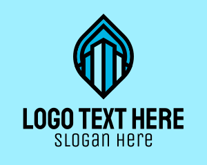 Urban Planning - Blue Realty Company logo design