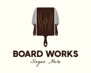 Board - Chopping Board Knife logo design