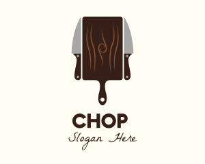 Chopping Board Knife logo design