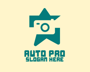 Photo Studio - Green Camera Star logo design