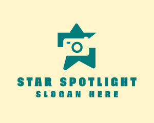 Green Camera Star  logo design