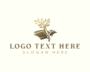 Bookstore - Tree Book Library logo design