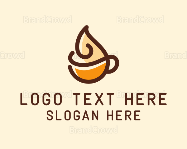 Whipped Cream Coffee Logo