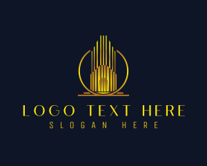 Gold - Deluxe Real Estate Developer logo design