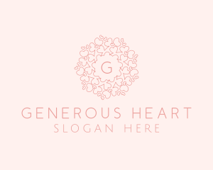 Love Hearts Valentine logo design