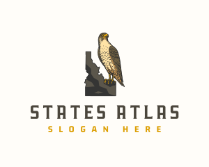 Peregrine Falcon Idaho logo design