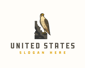 Peregrine Falcon Idaho logo design