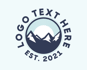 Trek - Alpine Mountain Peak logo design