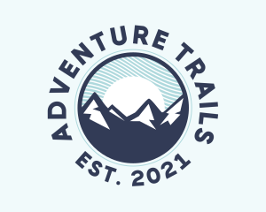 Alpine Mountain Peak logo design