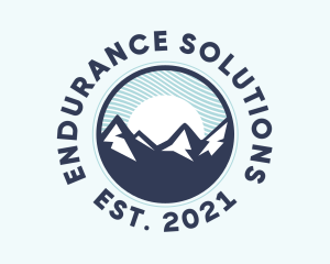 Alpine Mountain Peak logo design