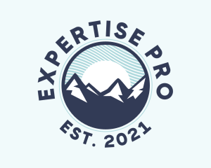 Alpine Mountain Peak logo design