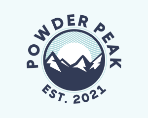 Ski - Alpine Mountain Peak logo design