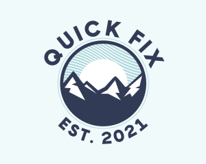 Alpine Mountain Peak logo design