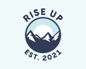 Alpine Mountain Peak logo design