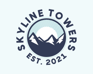 Alpine Mountain Peak logo design