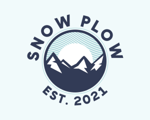 Alpine Mountain Peak logo design