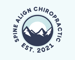 Alpine Mountain Peak logo design