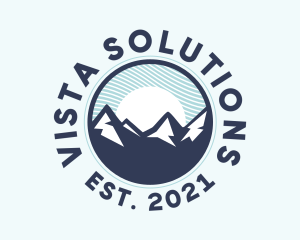 Alpine Mountain Peak logo design